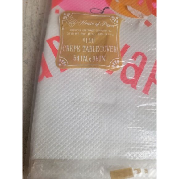 New year vintage paper table cloth holiday decor xmas‎ balloons - Picture 6 of 6